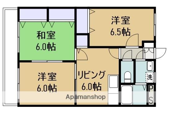 マイルドハイツ 302｜愛媛県四国中央市妻鳥町(賃貸マンション3DK・3階・60.97㎡)の写真 その2