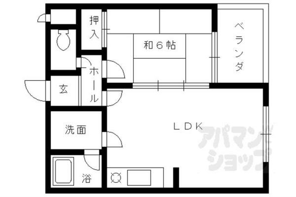 オアシス２１ 102｜京都府京都市中京区西ノ京冷泉町(賃貸マンション1LDK・1階・38.07㎡)の写真 その2