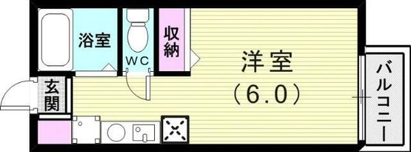 兵庫県神戸市垂水区本多聞１丁目(賃貸アパート1R・2階・20.03㎡)の写真 その2