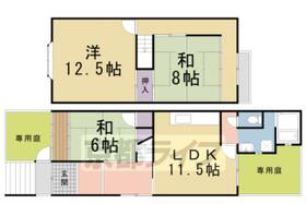 北白川西瀬ノ内町貸家 - ｜ 京都府京都市左京区北白川西瀬ノ内町（賃貸一戸建3LDK・--・98.12㎡） その1