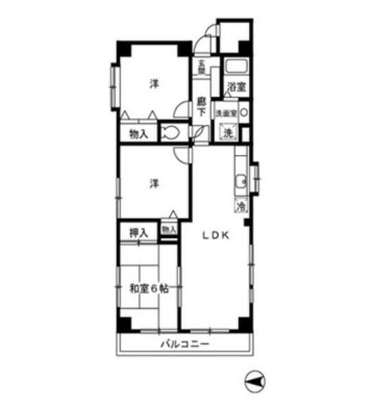 クレールライフ 201｜千葉県千葉市緑区おゆみ野３丁目(賃貸マンション3LDK・2階・66.03㎡)の写真 その2