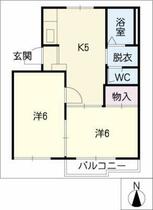 ブルーム東新Ａ・Ｂ棟  ｜ 岐阜県関市東新町３丁目（賃貸アパート2K・2階・42.60㎡） その2