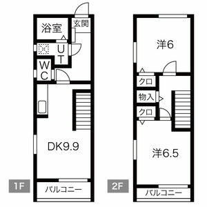 サニープレイスＣ 102｜福島県相馬市馬場野字樋ノ口(賃貸アパート2LDK・1階・56.50㎡)の写真 その2