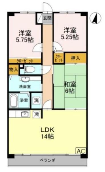 シルトクレーテ青山｜兵庫県姫路市青山北３丁目(賃貸マンション3LDK・6階・66.15㎡)の写真 その2