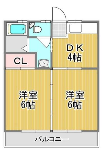 福島県いわき市平字掻槌小路(賃貸アパート2DK・2階・34.76㎡)の写真 その2