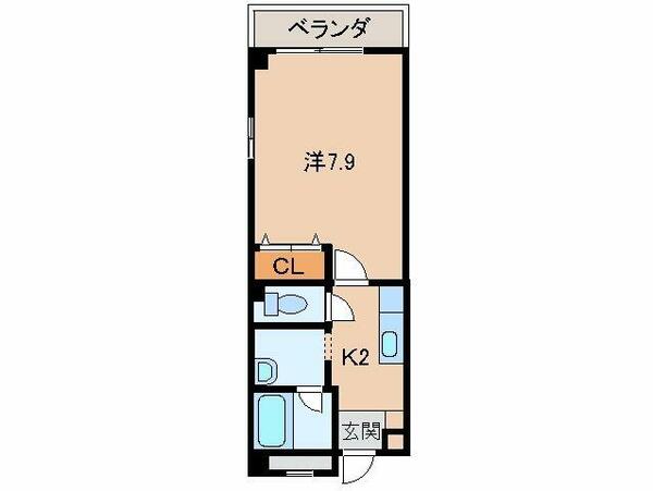 アパートメントＭＳ 201｜和歌山県和歌山市狐島(賃貸マンション1K・2階・26.40㎡)の写真 その2