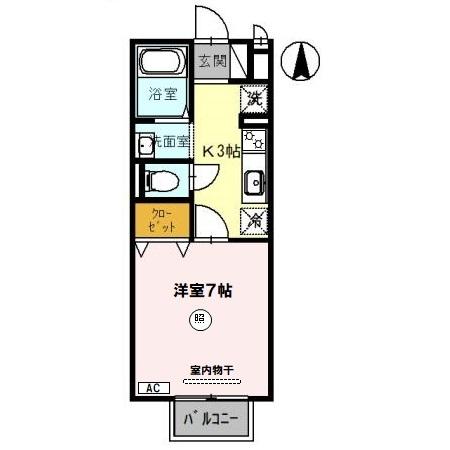 クリエ西山本 203｜大阪府八尾市西山本町１丁目(賃貸アパート1K・2階・26.27㎡)の写真 その2