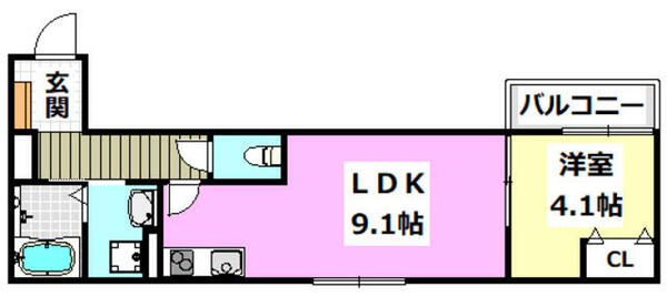アート茨木 105｜大阪府茨木市片桐町(賃貸アパート1LDK・1階・33.02㎡)の写真 その2