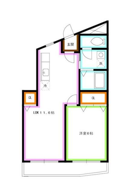 東京都武蔵野市吉祥寺本町３丁目(賃貸マンション1LDK・2階・40.00㎡)の写真 その2