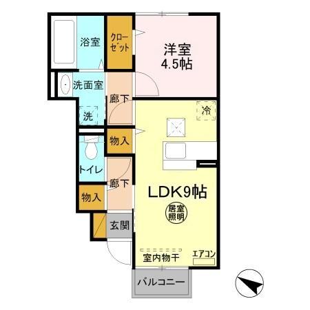 グラマードマレⅤ 105｜茨城県鹿嶋市大字宮中(賃貸アパート1LDK・1階・37.67㎡)の写真 その2