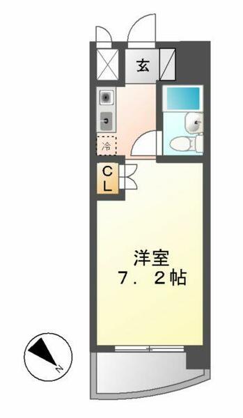 フィレンツェ名駅 503｜愛知県名古屋市西区則武新町３丁目(賃貸マンション1R・5階・18.21㎡)の写真 その2