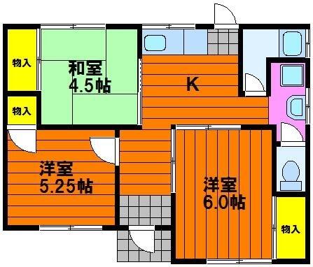 岡山県岡山市中区平井７丁目(賃貸一戸建3K・--・48.02㎡)の写真 その2