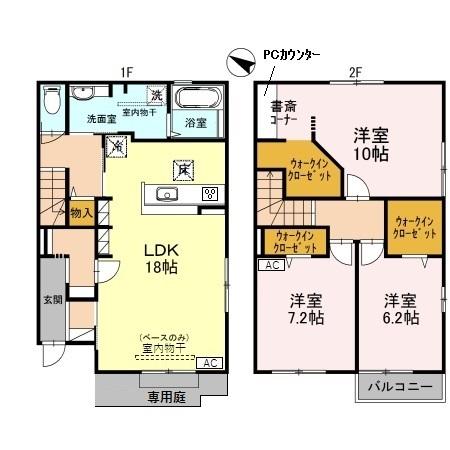 さくら庵 Ⅱ｜石川県金沢市大桑１丁目(賃貸テラスハウス3LDK・--・107.28㎡)の写真 その2