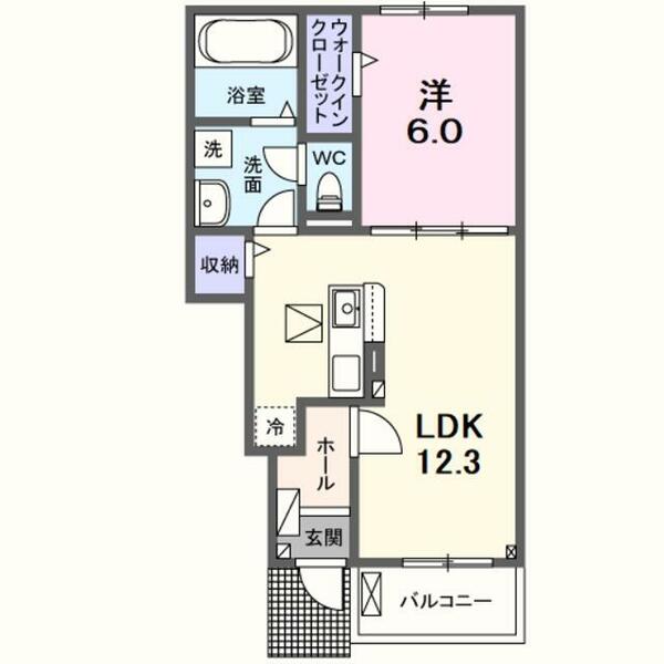 クレメント中今里｜奈良県大和高田市中今里町(賃貸アパート1LDK・1階・44.70㎡)の写真 その2