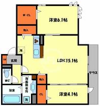 ＬＡＮＡ　ＨＡＬＥ（ラナハレ）  ｜ 大阪府大阪市住吉区住吉２丁目（賃貸アパート2LDK・3階・61.74㎡） その2