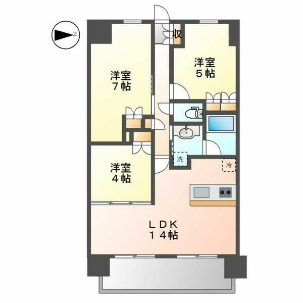 ラフィシア上前津（Ｒａｆｆｉｃｉａ　Ｋａｍｉｍａｅｚｕ） 801｜愛知県名古屋市中区千代田４丁目(賃貸マンション3LDK・8階・67.00㎡)の写真 その2