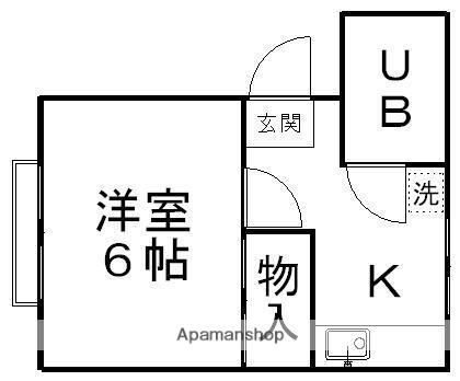 メゾンドゥベルヴュ 201｜宮城県仙台市太白区羽黒台(賃貸アパート1K・2階・21.20㎡)の写真 その2