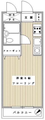 ライオンズマンション中央林間第１０｜神奈川県大和市中央林間６丁目(賃貸マンション1R・3階・17.41㎡)の写真 その2