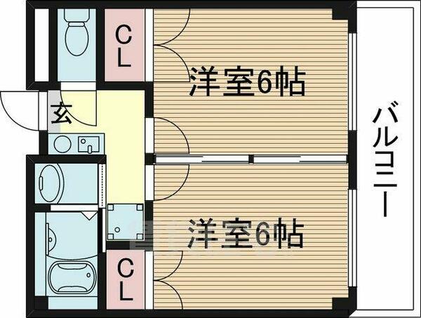 第５浦濱ビレッジ｜大阪府大阪市淀川区西三国１丁目(賃貸マンション2K・1階・30.00㎡)の写真 その2