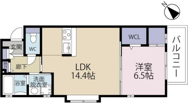 ラ・コルダ西小倉 403｜福岡県北九州市小倉北区竪町２丁目(賃貸マンション1LDK・4階・50.17㎡)の写真 その2