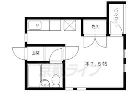 京都府京都市北区紫野上柳町（賃貸アパート1R・1階・15.45㎡） その2