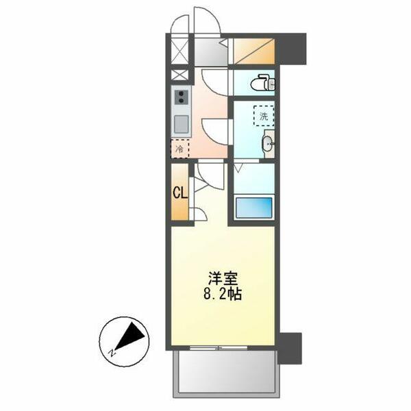 エスリード大曽根プレシャス 1302｜愛知県名古屋市北区山田２丁目(賃貸マンション1K・13階・26.35㎡)の写真 その2