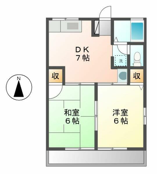 シャトレ藤 201｜愛知県名古屋市西区城西２丁目(賃貸アパート2DK・2階・40.91㎡)の写真 その2