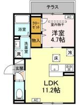 グレース上篠崎  ｜ 東京都江戸川区上篠崎１丁目（賃貸アパート1LDK・1階・37.12㎡） その2