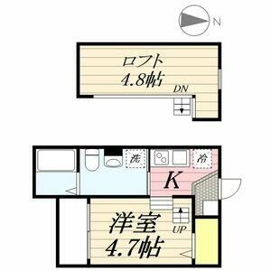 愛知県名古屋市中川区上高畑１丁目（アパート）の賃貸物件の間取り