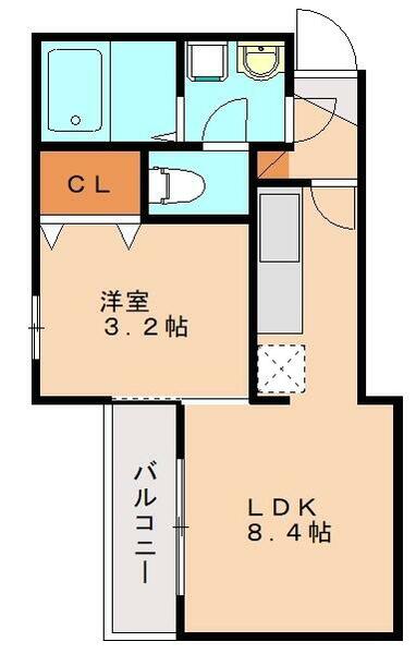 福岡県福岡市東区和白４丁目(賃貸アパート1LDK・3階・28.73㎡)の写真 その2