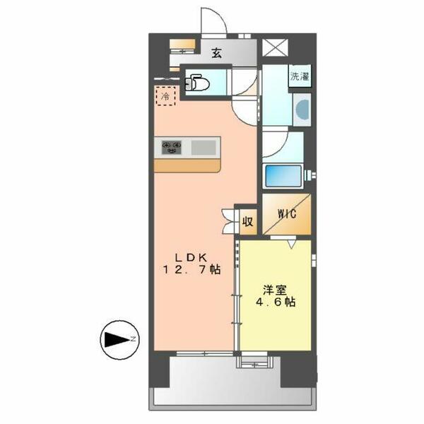 マキキガーデンプレイス（Ｍａｋｉｋｉ　ｇａｒｄｅｎ　ｐｌａｃｅ） 802｜愛知県名古屋市西区新道１丁目(賃貸マンション1LDK・8階・44.70㎡)の写真 その2