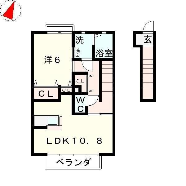 プレミール弥生Ａ棟｜滋賀県守山市今宿４丁目(賃貸アパート1LDK・2階・51.14㎡)の写真 その2