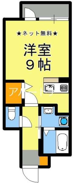 鹿児島県鹿児島市高麗町(賃貸マンション1R・3階・26.10㎡)の写真 その2