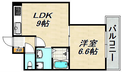 ブルーシャトー板宿｜兵庫県神戸市須磨区平田町１丁目(賃貸マンション1LDK・8階・33.55㎡)の写真 その2