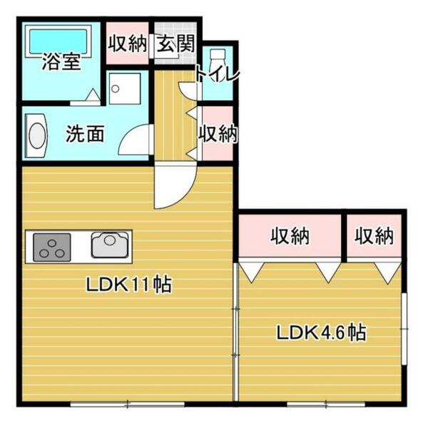 パミドール和｜滋賀県大津市中庄１丁目(賃貸アパート1LDK・3階・43.71㎡)の写真 その2