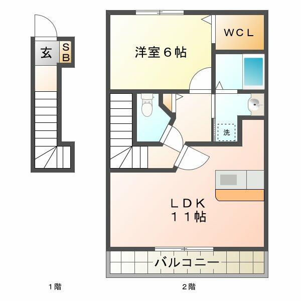 リバーラック 201｜三重県津市半田(賃貸アパート1LDK・2階・48.37㎡)の写真 その2