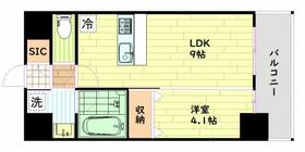 大阪府大阪市浪速区桜川４丁目（賃貸マンション1LDK・3階・32.62㎡） その2