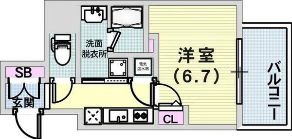 アドバンス神戸アルティス｜兵庫県神戸市中央区北長狭通８丁目(賃貸マンション1K・5階・27.40㎡)の写真 その2