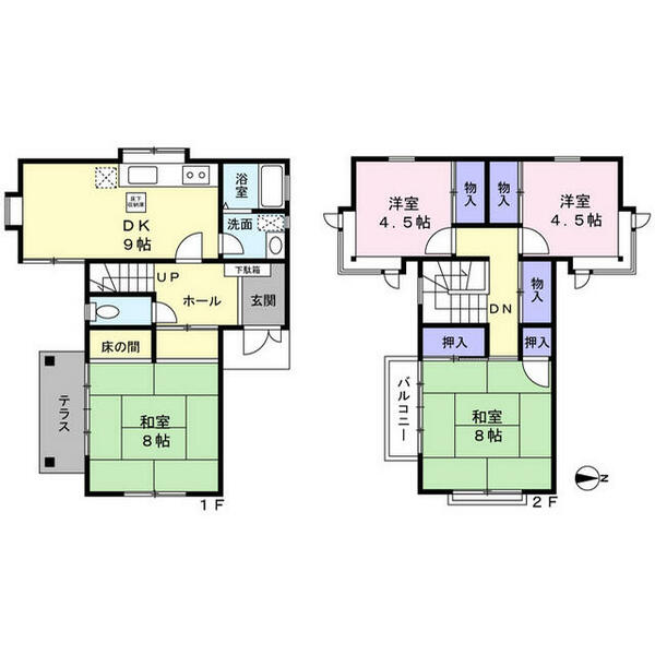 千葉市稲毛区山王町住宅（０４０６７５）｜千葉県千葉市稲毛区山王町(賃貸一戸建4DK・--・89.43㎡)の写真 その2