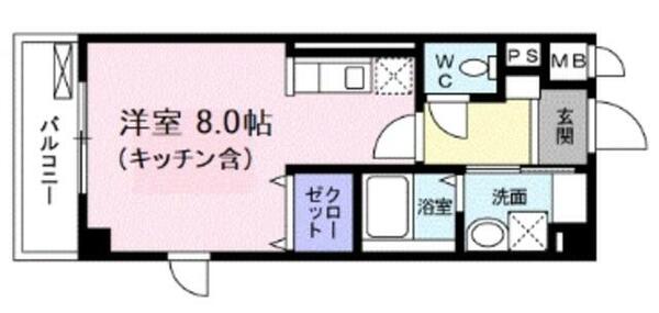 アストル領家｜埼玉県さいたま市浦和区領家２丁目(賃貸マンション1R・3階・26.14㎡)の写真 その2