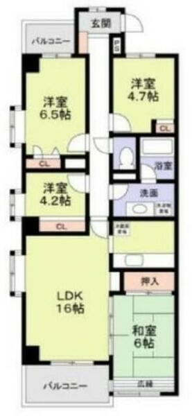 ビラ園生｜千葉県千葉市稲毛区園生町(賃貸マンション4LDK・3階・87.17㎡)の写真 その2