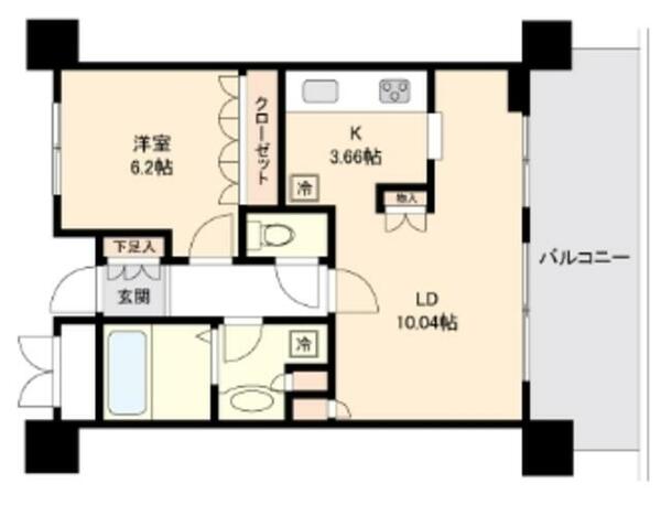 リボンシティコミュニティ｜埼玉県川口市並木元町(賃貸マンション1LDK・6階・46.38㎡)の写真 その2