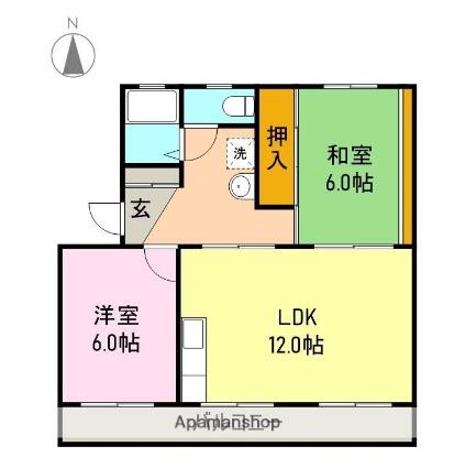 同じ建物の物件間取り写真 - ID:222014400066