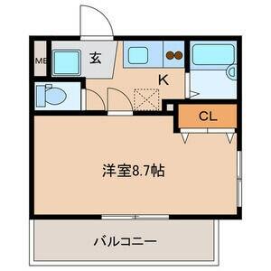 愛知県名古屋市西区枇杷島１丁目（マンション）の賃貸物件の間取り