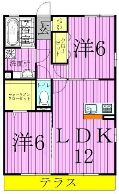 グラシューズコート｜東京都足立区六木３丁目(賃貸アパート2LDK・2階・58.62㎡)の写真 その2