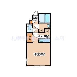 ノースコート月寒公園Ⅱ 403｜北海道札幌市豊平区美園十条７丁目(賃貸マンション1K・4階・21.00㎡)の写真 その2