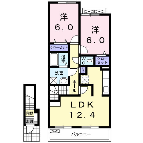 同じ建物の物件間取り写真 - ID:225005289210