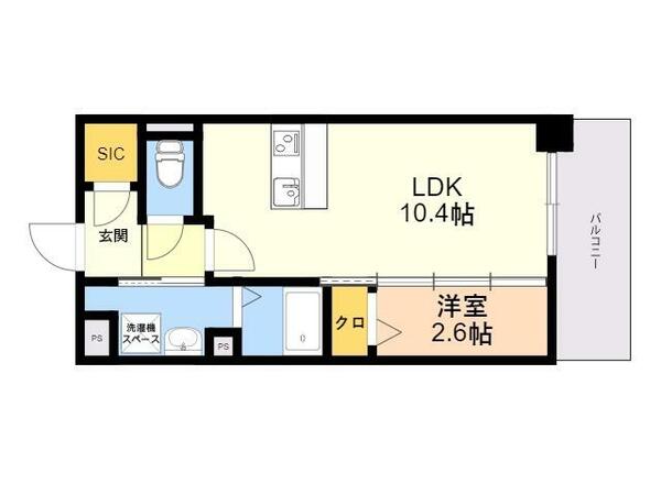 アビターレ博多 1103｜福岡県福岡市博多区博多駅南２丁目(賃貸マンション1LDK・11階・34.44㎡)の写真 その2