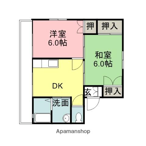 センリ壱番館｜広島県大竹市玖波４丁目(賃貸アパート2DK・1階・44.54㎡)の写真 その2