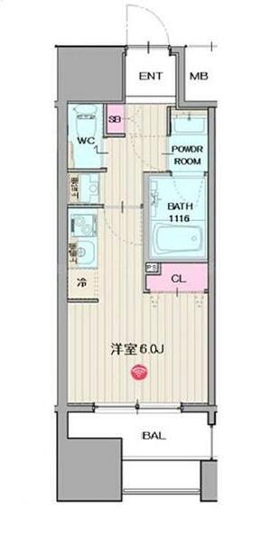 ＭＩＤＦＬＡＴＳ　ＢＥＮＴＥＮＣＨＯＥＫＩＭＡＥ 403｜大阪府大阪市港区波除３丁目(賃貸マンション1R・4階・21.75㎡)の写真 その2